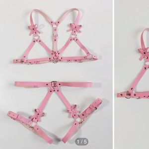 Studded Bow Harness, 2 piece